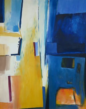 Paul Maas - Olieverf op doek, Tweeluik Compositie R en L - Ingelijst (Zeer groot) kopen? Bied vanaf 600!