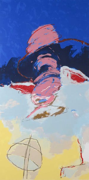 Henk van Vessem - Zeefdruk, Zonder titel - Ingelijst kopen? Bied vanaf 10!