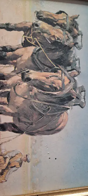 Karel De Bauw - Lanschap met ploegpaarden kopen? Bied vanaf 20!