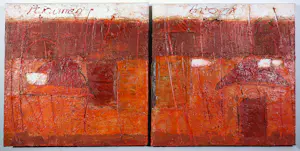 Antonio Poioumen - Acryl op doek, Tweeluik, La rouge mystiek kopen? Bied vanaf 200!