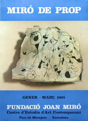 Joan Miro - Affiche “Miró de Prop - Barcelona, 1985”. Gesigneerd in de plaat. vendu pour 30€ !