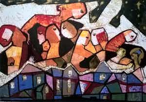 Theo Mackaay - gesigneerde kleuren zeefdruk verkocht voor € 100!