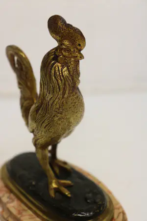 Niet of onleesbaar gesigneerd - fosfor brons haan kopen? Bied vanaf 1!