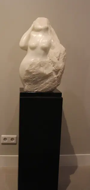 Marianne de Goey - stenen beeld: vrouwentorso. kopen? Bied vanaf 1250!