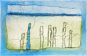 Jan Montyn - Bamboo Island, aquatint ets verkocht voor € 115!