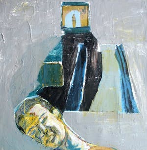 Jasper Krabbe - acryl op doek: denkend aan jou kopen? Bied vanaf 995!