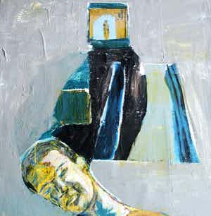 Jasper Krabbe - acryl op doek: denkend aan jou verkocht voor € 995!