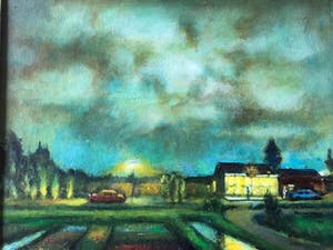 Paul van Eeden - "Benzinepomp bij avond" kopen? Bied vanaf 150!