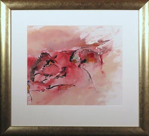 Antonio Poioumen - Aquarel, Verliefd - Ingelijst kopen? Bied vanaf 1!