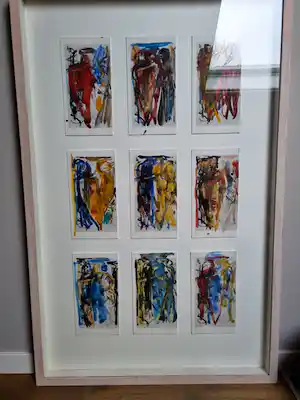 Jan van Lokhorst - Compositie 9 aquareltekeningen verkauft für € 225!