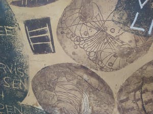 Kees Okx - Triptique Astrale - grote ets 1965 kopen? Bied vanaf 1!