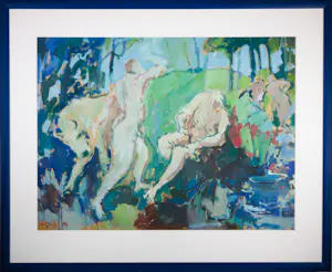 Willem Janssen - Acryl op papier, Dansende vrouwen - Ingelijst kaufen? Bieten Sie von 70!