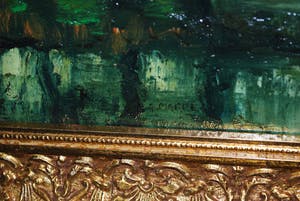 Gerrit Marre - boerderijen aan het water - olieverfschilderij kopen? Bied vanaf 45!