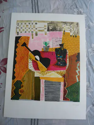Wendy Chazin - Litho, Composition with Guitar kopen? Bied vanaf 40!