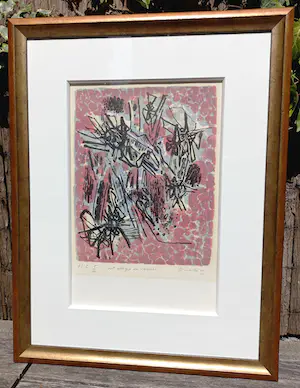 Corneille - Vol allègre des oiseaux, litho (mooi ingelijst) kopen? Bied vanaf 395!