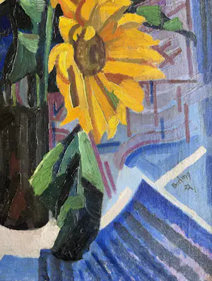 Herman Bieling - olieverf op doek | 'Zonnebloemen' | 1922 kopen? Bied vanaf 2000!