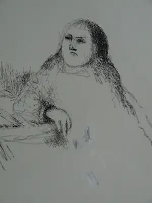 Metten Koornstra - Originele drukplaat , “Man en vrouw aan tafel” – ca 1965 kopen? Bied vanaf 1!