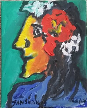 Jan Sierhuis - Tango Danseres -- olie op doek kopen? Bied vanaf 250!