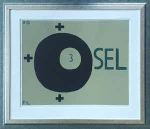 Reinier Lucassen - ingelijste zeefdruk: 'SEL' - 1991 verkocht voor € 155!