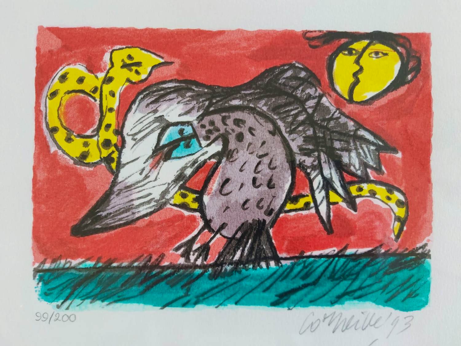 Corneille - Litho handgesigneerd met lijst- Mémoire de Bali I 1993 Cobra kopen? Bied vanaf 175!