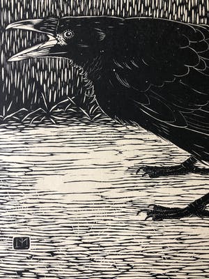 Jan Mankes - Houtsnede Zwarte Kraai - Gesigneerd - 1918 kopen? Bied vanaf 395!
