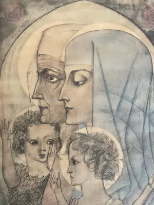 Jan Toorop - Maria met Jezus en Elisabeth met Johannes de doper. kopen? Bied vanaf 35!
