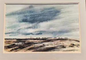 Jan Burgerhout - Jaren 60 - Gouache "Maashaven gebied Rotterdam" - mooi ingelijst - GROOT!! kopen? Bied vanaf 1!