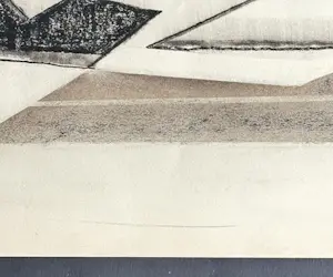 Silvin Bronkart - Prächtige und großformatige abstrakte Komposition aus dem Jahr 1954 kopen? Bied vanaf 800!