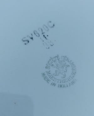 Societe Ceramique - Houten kruidenkast Societe Ceramique Maestricht - zeldzaam ArtDeco motief kopen? Bied vanaf 150!