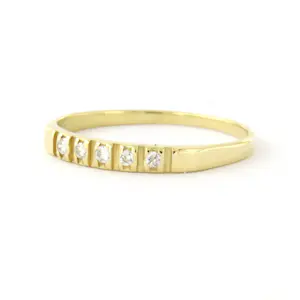 14k geel gouden ring met briljant geslepen diamant tot. 0.08ct – F/G - VS/SI kopen? Bied vanaf 135!