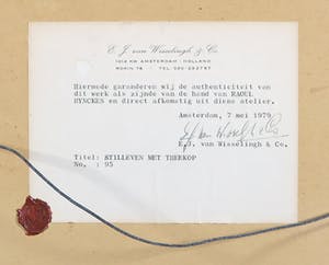 Raoul Hynckes - Pastel- en inkttekening, Stilleven met theekop kopen? Bied vanaf 850!