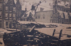 Willem Witsen - Turfschepen in de Oude Schans kopen? Bied vanaf 350!