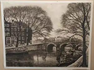 Cornelis Brandenburg - Brug 76 naar de Amstel, links Prinsengracht verkauft für € 95!