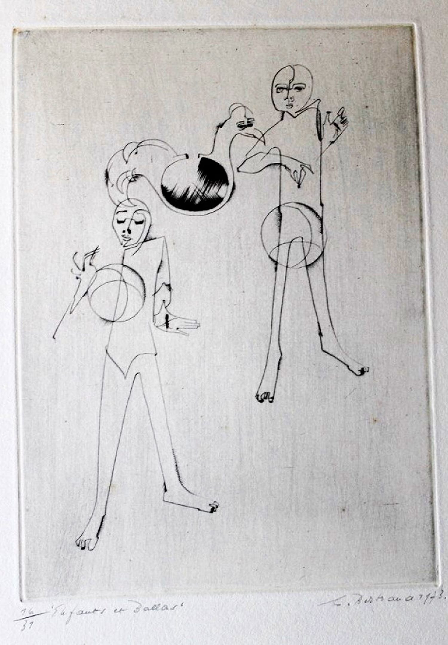 Gaston Bertrand - kinderen en ballonnen (r2) verkocht voor € 195!