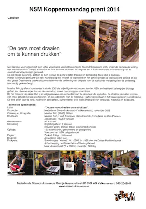 Maaike Feih - De pers moet draaien om te kunnen drukken kopen? Bied vanaf 20!