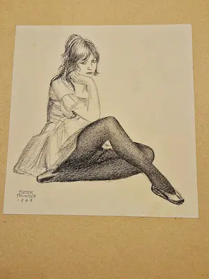 Pieter Pouwels - 3 jaren 60 (aquarel en 2 tekeningen) vrouwelijk naakt - gesigneerd kopen? Bied vanaf 55!