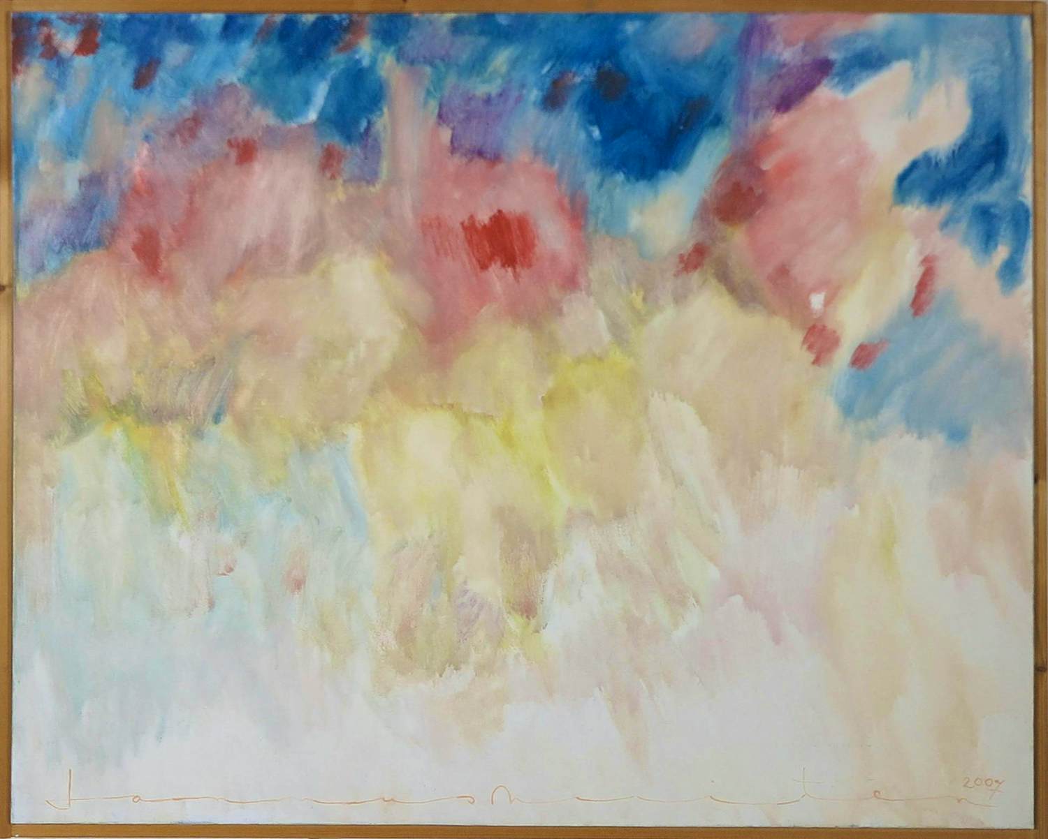 Janus Nuiten - Olieverf op doek, Zonder titel - Ingelijst verkocht voor € 150!