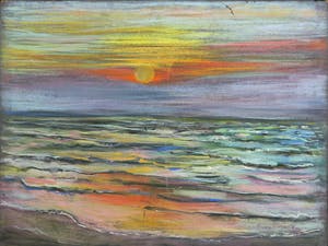 Bitia Rosendor - Acryl op doek, Zonsondergang kopen? Bied vanaf 1!