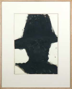 Robbie Cornelissen - Gouache en potlood, De Zieke Schilder II - Ingelijst verkocht voor € 1!