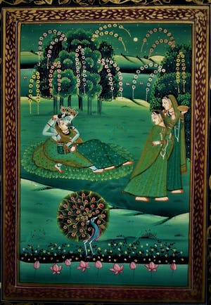 Niet of onleesbaar gesigneerd - Pahari School (Kangra) - Schilderij kopen? Bied vanaf 10!