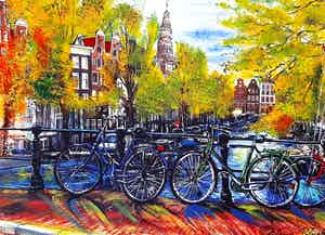 Elena Polyakova - Een gracht in Amsterdam verkocht voor € 35!