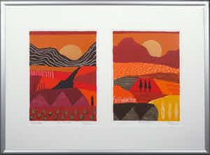 Ronald Boonacker - Zeefdruk, Del Campo en Monte Bello - Ingelijst verkocht voor € 35!