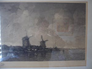 Johannes Graadt van Roggen - grote ingelijste ets naar Jacob Maris kopen? Bied vanaf 40!