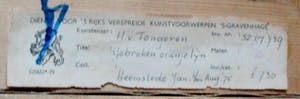 Herman van Tongeren - Olieverf op doek: "Gebroken oranje lijn" - 1975 kopen? Bied vanaf 250!