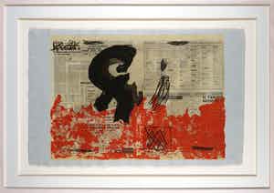 Antoni Tapies - Carborundum, Petrificada petrificante - Ingelijst verkocht voor € 1!