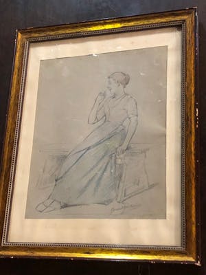 Gerard Portielje - Dame op bankje kopen? Bied vanaf 150!