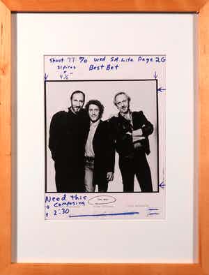 David Bailey - Foto, The Who met aantekening van redactie van een Magazine verkocht voor € 1!