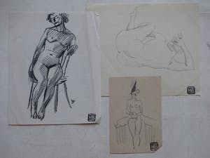 Herman Bieling - Drie Naakten - Tekeningen kopen? Bied vanaf 55!