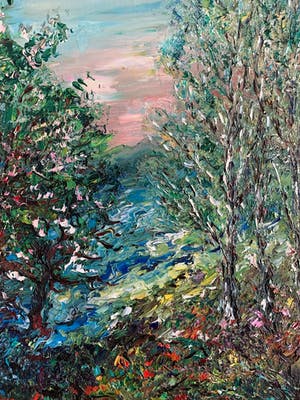 Jan Makkes - Landschap met bomen kopen? Bied vanaf 50!