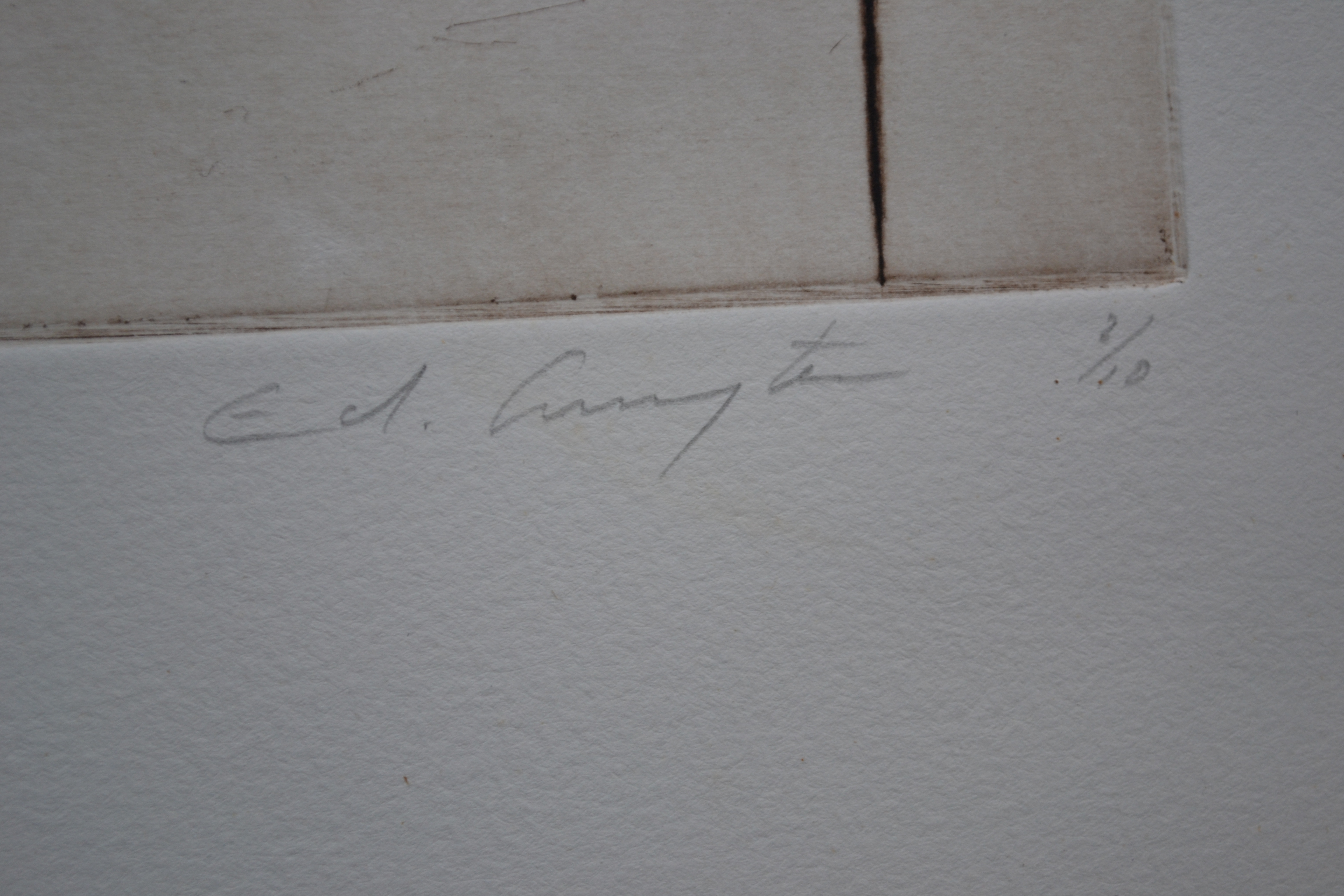 Ed Luijten - Compositie van geometrische, elkaar doorkruisende lijnen - Ets kopen? Bied vanaf 1!